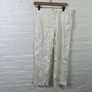 Banana Republic Women's High Rise Tapered Leg Pants Solid White Size 32